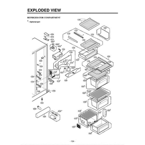 Section 1 Diagram and Parts List for LRSC21934SW ASWCLGA LG Refrigerator