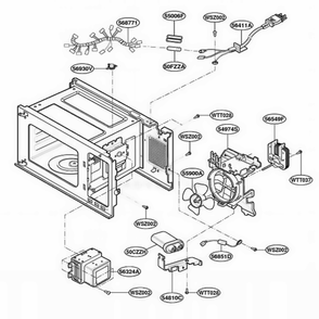 Part Location Diagram of 6411W1A002D LG POWER CORD ASSEMBLY