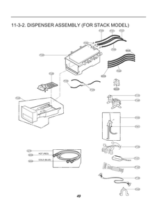 Dispenser Assembly Diagram and Parts List for FH069FDF ASSEELC LG Washer