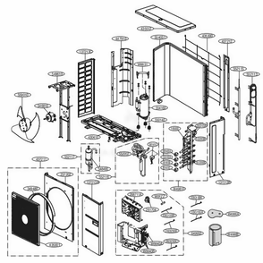 Main Diagram and Parts List for LMU30CHV AWGBEUS LG Air Conditioner