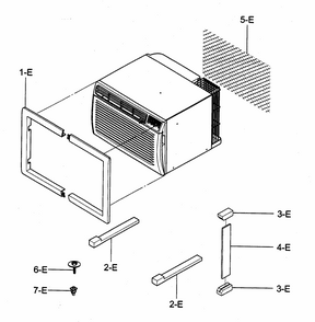 Installation Kit Assy Diagram and Parts List for 58074130400  Kenmore Air Conditioner