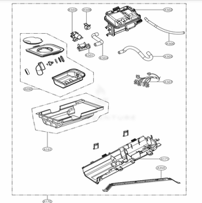 Panel Drawer Assembly And Guide Assembly Diagram and Parts List for 61623 ASTESEU LG Dryer