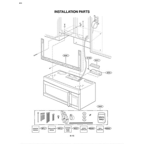 Section 4 Diagram and Parts List for LMV1630BB CB1ELGA LG Microwave Oven Combo
