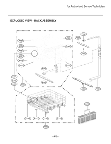 Rack Assembly Diagram and Parts List for D1471BB1 ABPEEUS LG Dishwasher