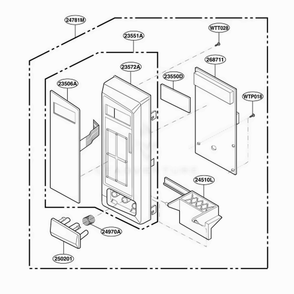 Control Parts Diagram and Parts List for JE1440BF002 CBKEGEU LG Range