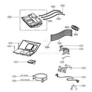 Dispenser Assembly Diagram and Parts List for TCW2013QS2 ASSEELC LG Washer