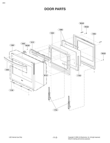 Door Parts Diagram and Parts List for FP473ALS ABDELGA LG Range