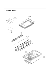Freezer Parts Diagram and Parts List for GR-L28ANSYX ASTCNA0 LG Refrigerator