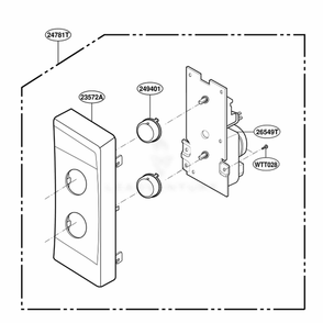 Part Location Diagram of 4781W1T109A LG CONTROLLER ASSEMBLY,MECH