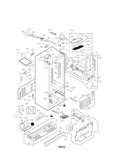 Case Parts Diagram and Parts List for LFX28979ST 05 LG Refrigerator