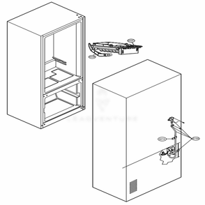 Water And Icemaker Parts Diagram and Parts List for LFC21776ST ASTCNA6 LG Refrigerator