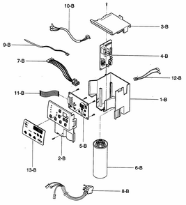 Control Box Assy Diagram and Parts List for 58073093300  Kenmore Air Conditioner