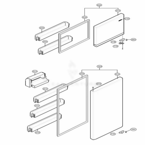 Part Location Diagram of ADC74045701 LG DOOR ASSEMBLY,REFRIGERAT