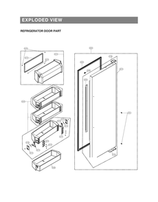 Refrigerator Door Part Diagram and Parts List for GR-L276DSBM ASTCNA0 LG Refrigerator