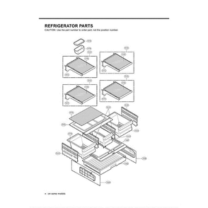Section 4 Diagram and Parts List for LFC25770ST AST1LGA LG Refrigerator