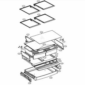 Refrigerator Parts Diagram and Parts List for LFC24770ST ASTCNA1 LG Refrigerator