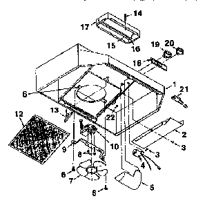 Range Hood Diagram and Parts List for 2335138912  Kenmore Range Hood