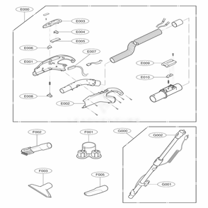 Accessory Diagram and Parts List for 21325 ANBESRC LG Canister Vacuum