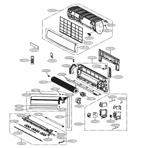 Indoor Unit Diagram and Parts List for LAN150HYV2 AWHBEUS LG Air Conditioner