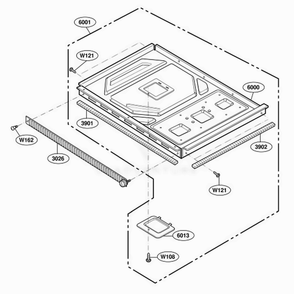 Base Plate Parts Diagram and Parts List for DECS11MA AGRQMTR LG Range