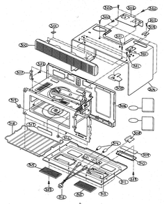 Oven Cavity Diagram and Parts List for MV-1330W  LG Microwave