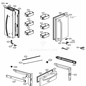 Part Location Diagram of ADD73656074 LG DOOR FOAM ASSEMBLY,REFRIGERATOR