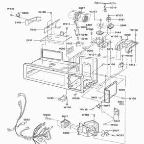 Interior Parts 2 Diagram and Parts List for DOTRC11B ABKEDOM LG Wall Oven