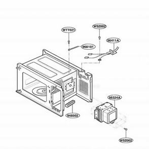 Part Location Diagram of 2B72325L LG Power Cord Assembly