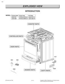 Introduction Diagram and Parts List for FH4755LS ABDELGA LG Range
