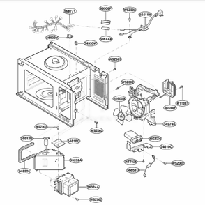 Interior Parts Diagram and Parts List for GT4185SKB ABKEWRP LG Range