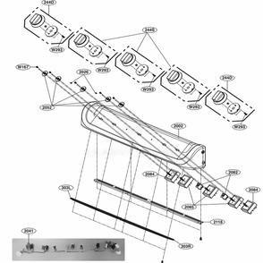 Cooktop Control Parts Diagram and Parts List for LRE4213ST ASTLLGA LG Range