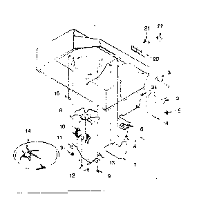 Motor And Damper Assembly Diagram and Parts List for 2335167812  Kenmore Range Hood