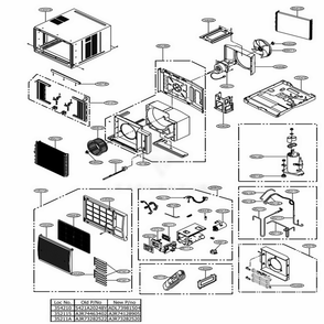 Main Diagram and Parts List for LW1816HR AWYAHDP LG Air Conditioner