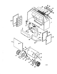 Range Hood Diagram and Parts List for 23352345590  Kenmore Range Hood