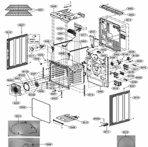 Cavity Parts Diagram and Parts List for LSE4613BD ABDLLGA LG Range