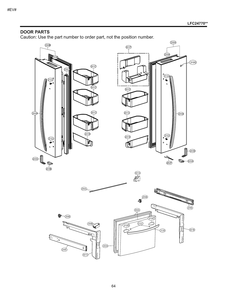 Door Parts Diagram and Parts List for GM-B243RSFM ASTCNA3 LG Refrigerator