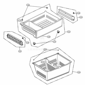 Freezer Parts Diagram and Parts List for LFX28978SW ASWCNA4 LG Refrigerator