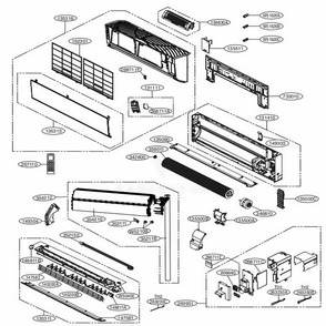 Main Diagram and Parts List for LAN240HSV3 AMRBEUS LG Air Conditioner