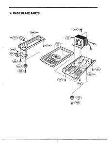 Complete Microwave Ass`y Page 4 Diagram and Parts List for MA-1554M  LG Microwave