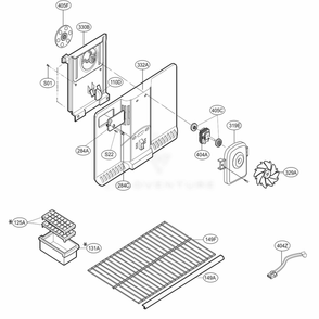 Freezer Parts Diagram and Parts List for 69976 ATICSER LG Refrigerator