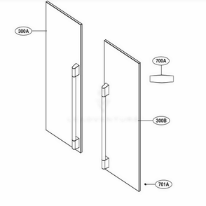 Rl / Rr Door Panel Diagram and Parts List for SKSPK360FS ASWCNA0 LG Refrigerator