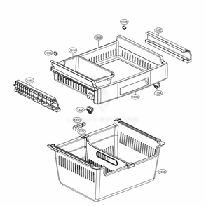 Freezer Parts Diagram and Parts List for 71319 AWBCSE2 LG Refrigerator