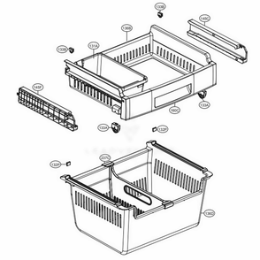 Freezer Parts Diagram and Parts List for 79022 ASWCSE3 LG Refrigerator
