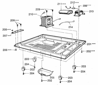 Microwave Diagram and Parts List for 7218904280  Kenmore Microwave