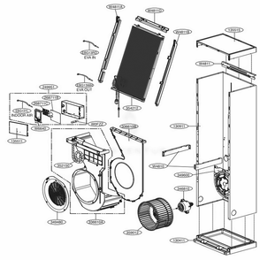 Indoor Unit 2 Diagram and Parts List for LFN427HV BWHBEUS LG Air Conditioner