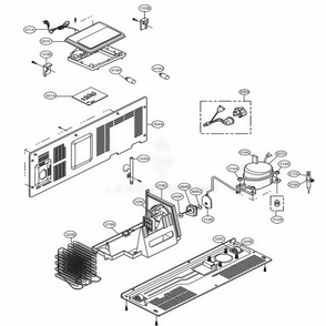 Machine Compartment Diagram and Parts List for 51869 AWBCSE1 LG Refrigerator