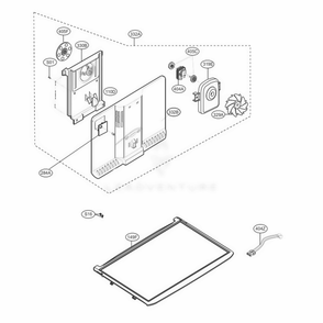 Freezer Parts Diagram and Parts List for LTWS24223S ASTCNA0 LG Refrigerator