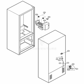 Water And Icemaker Parts Diagram and Parts List for 78099 AWB1SER LG Refrigerator