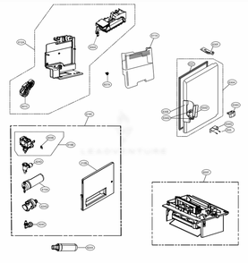 Ice Maker And Ice Bin Parts Diagram and Parts List for LRMDS3006D ASBCNA0 LG Refrigerator