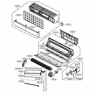 Main Diagram and Parts List for SRC36HPN000 AWHBEMS LG Air Conditioner